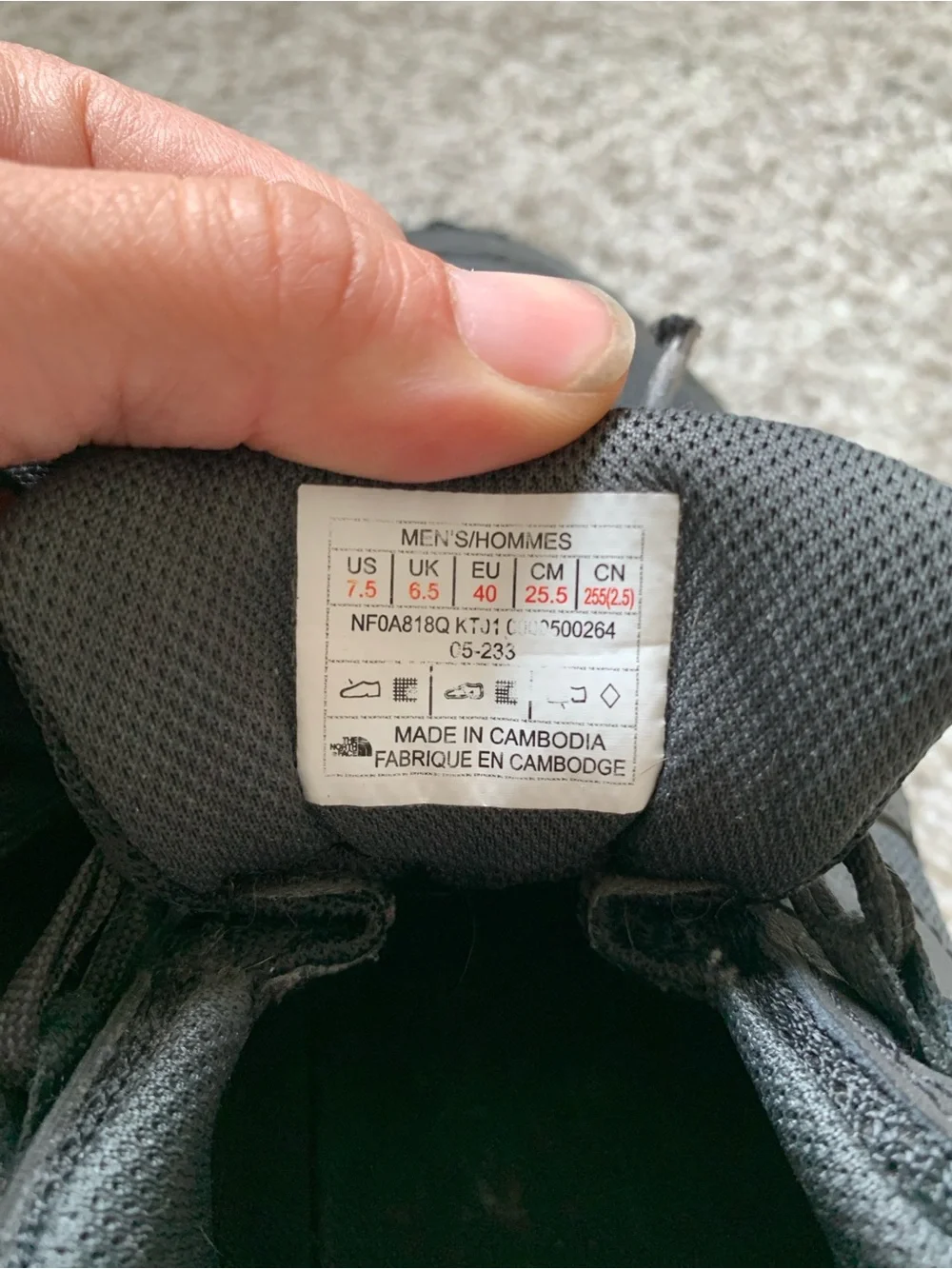The North Face Hedgehog Black DryVent Trail Sneakers